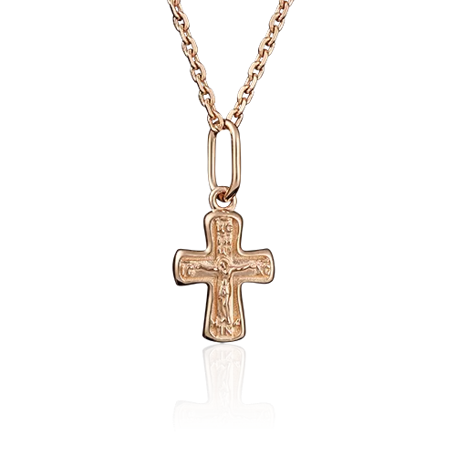 Православный крест из красного золота 03-2626-00-000-1110-02