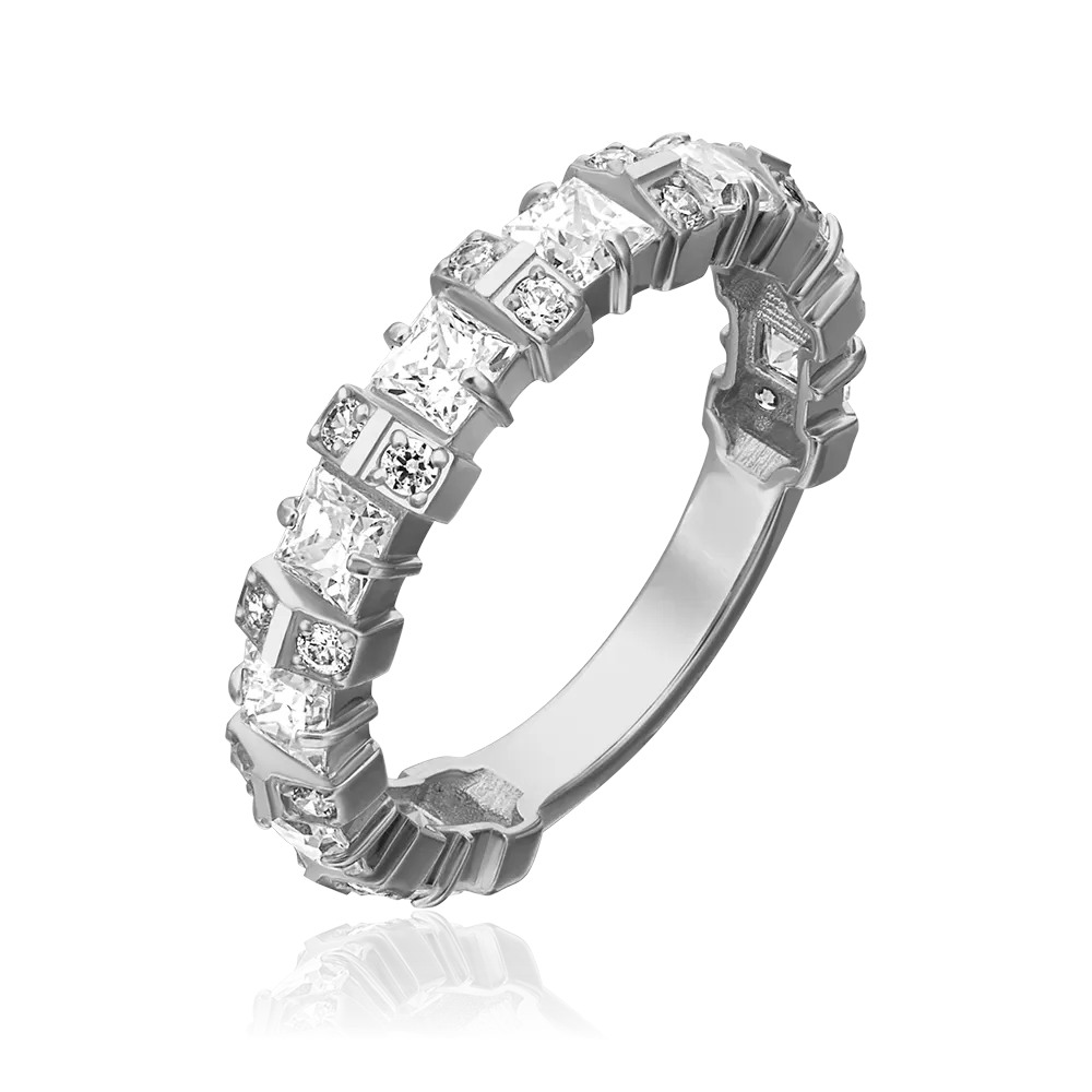 Кольцо из белого золота с фианитами 01-5332-00-501-1120-38