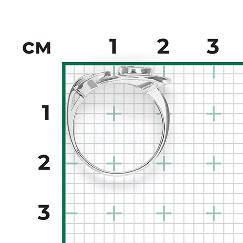 Кольцо из белого золота с натуральными топазами white 01-5566-00-201-1120