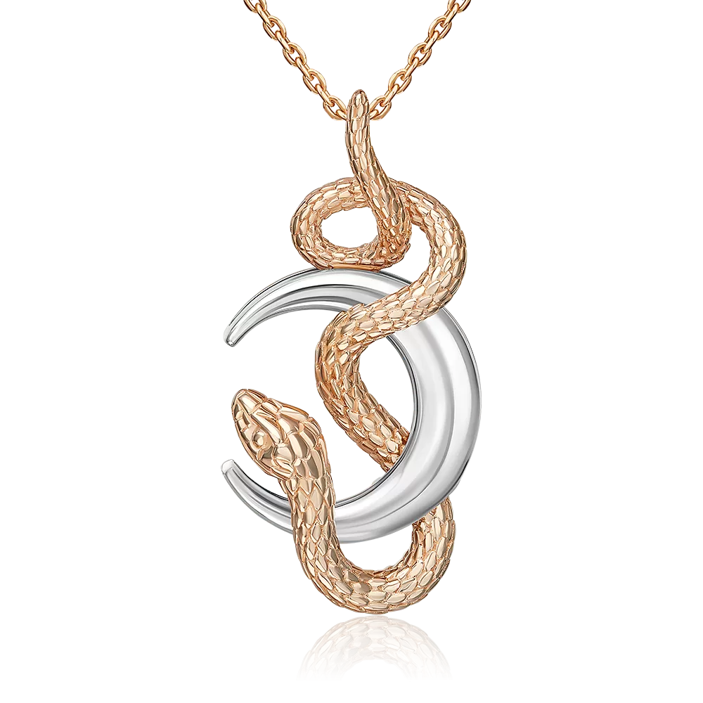 Подвеска «Ночная охотница» из комбинированного золота 03-3496-00-000-1111