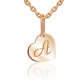 Подвеска «Буква А» из красного золота 03-3658-А-000-1110