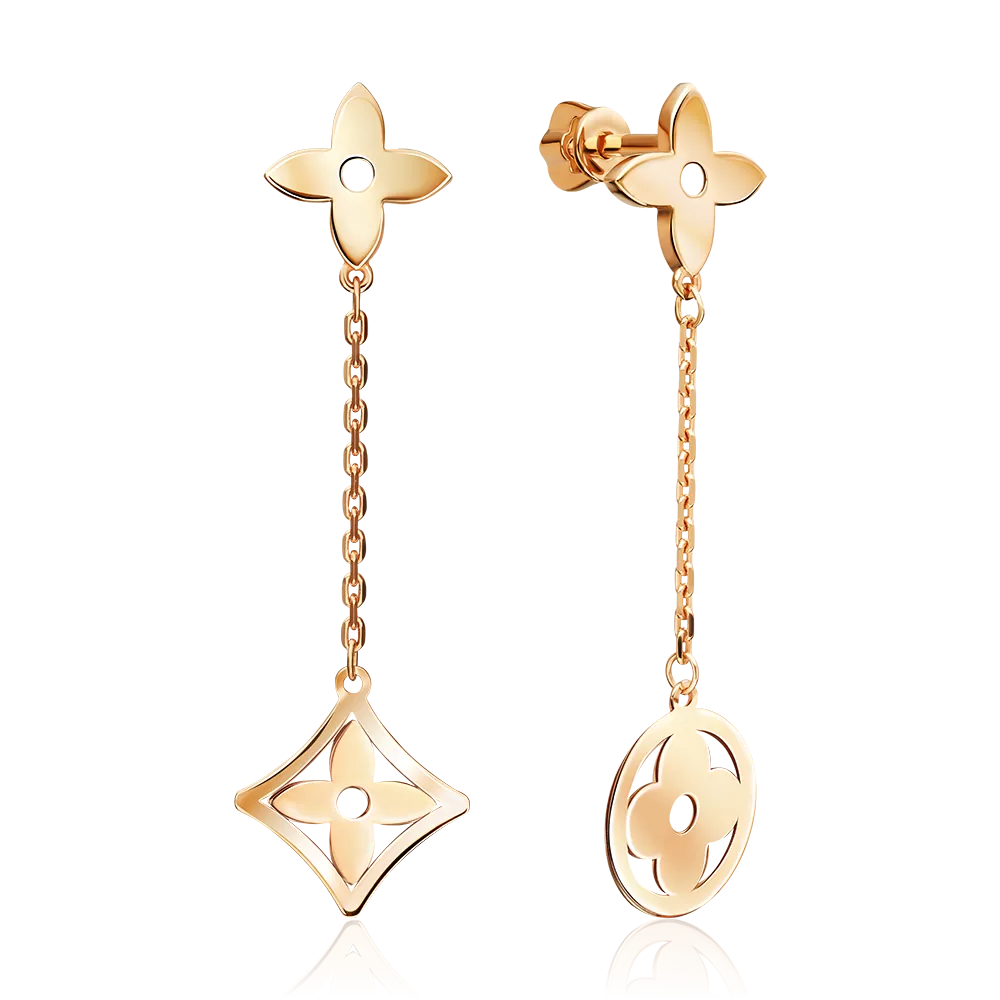 Серьги-пусеты из красного золота 02-5546-00-000-1110