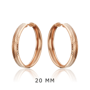 Серьги-конго из красного золота с алмазной гранью 02-4808-20-000-1110-19