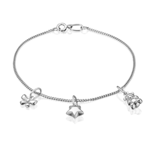 Браслет панцирного плетения с набором подвесок «Игра» из серебра 16-0004-00-000-0200