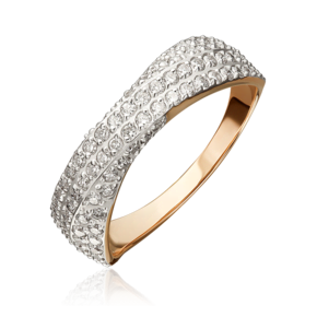 Кольцо из красного золота с бриллиантами 01-4109-00-101-1110-30