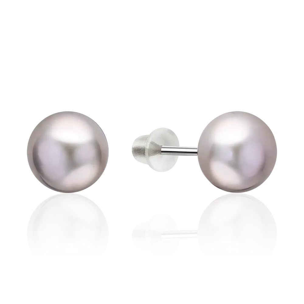 Серьги-пусеты из серебра с жемчугом культивированным 02-5669-02-301-0200