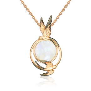 Подвеска «Солнечный полдень» из красного золота с перламутром 03-3599-00-744-1110