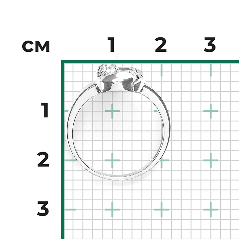 Кольцо из белого золота с бриллиантом 01-5752-00-101-1120