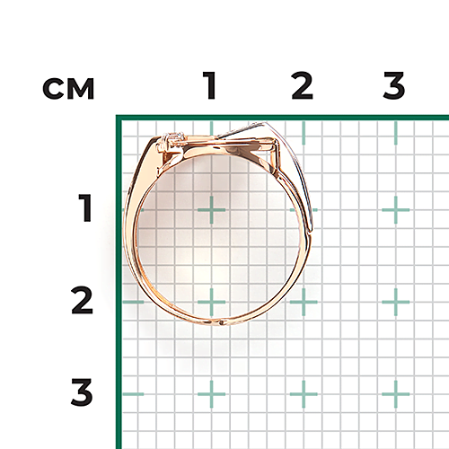 Кольцо из комбинированного золота с фианитами 01-5680-00-401-1111