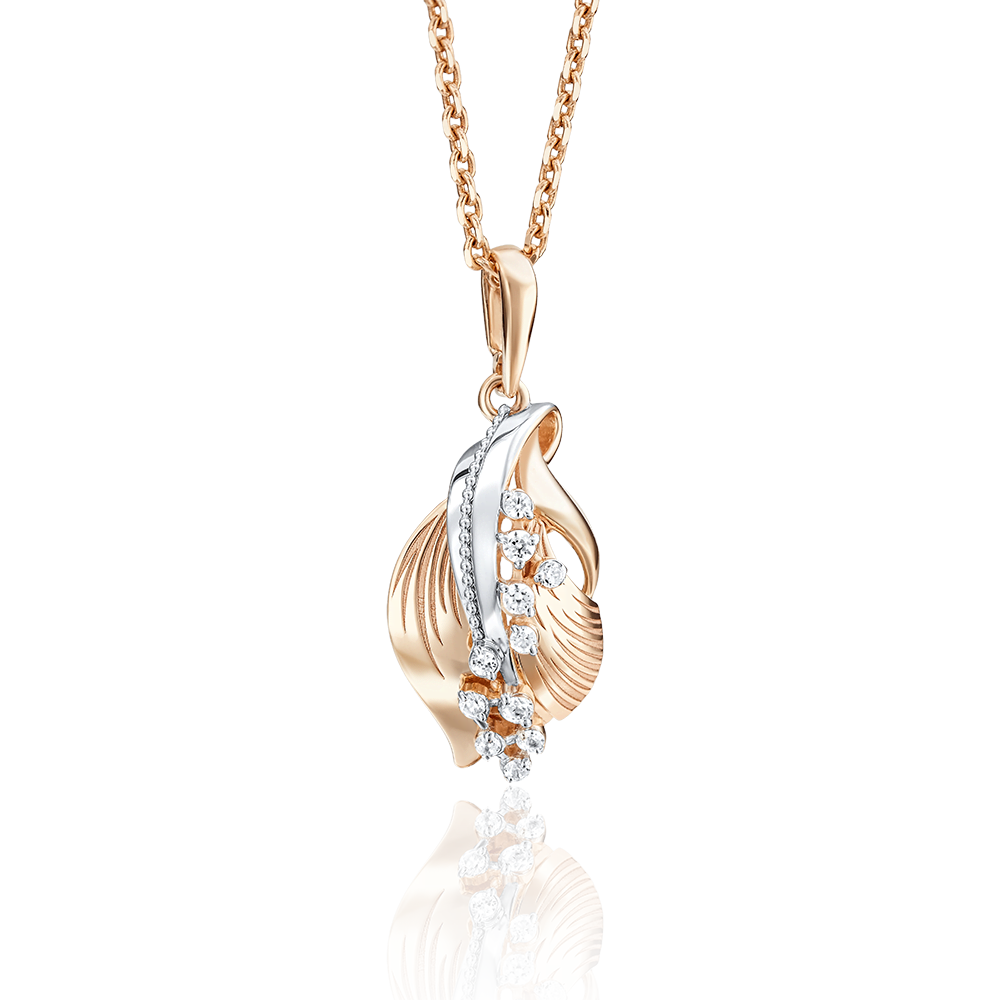 Подвеска из красного золота с фианитами 03-2774-00-401-1110-48