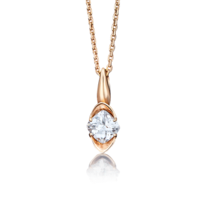 Подвеска из красного золота с фианитом 03-2550-00-501-1110-38