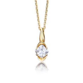 Подвеска из лимонного золота с фианитом