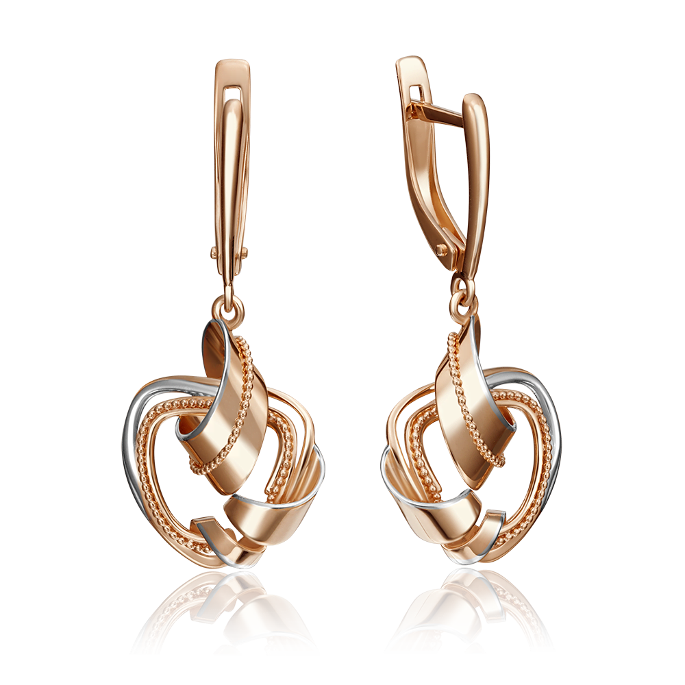 Серьги с английским замком из красного золота 02-4258-00-000-1110-64