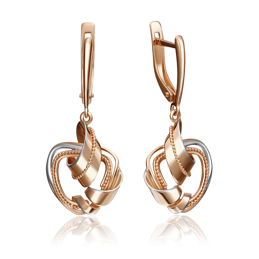 Серьги с английским замком из красного золота 02-4258-00-000-1110-64