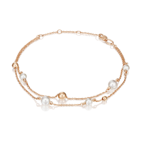 Браслет из красного золота с жемчугом культивированным 05-0609-00-301-1110-31