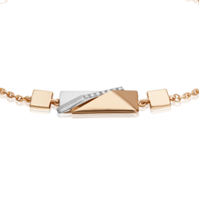 Браслет из комбинированного золота с фианитами 05-0768-00-401-1111