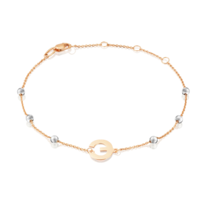 Браслет «Буква Э» из комбинированного золота 05-0849-Э-000-1111