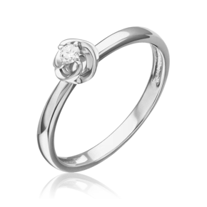 Кольцо из белого золота с бриллиантом 01-5801-00-101-1120
