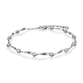 Браслет из белого золота с фианитами 05-0616-00-501-1120-38