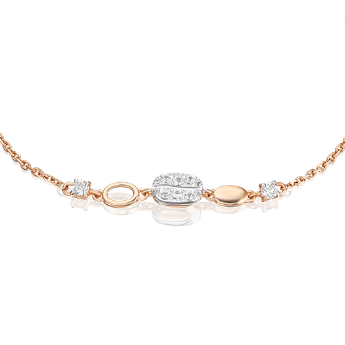 Браслет из комбинированного золота с натуральными топазами white 05-0716-00-201-1111