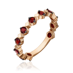 Кольцо из красного золота с гранатами 01-5365-00-204-1110-57