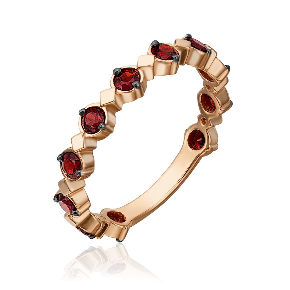 Кольцо из красного золота с гранатами 01-5365-00-204-1110-57