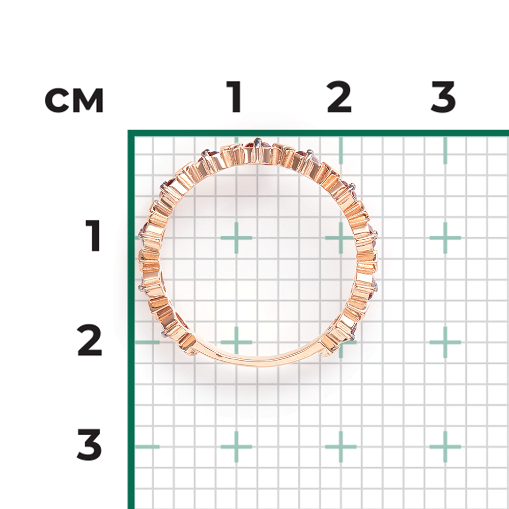 Кольцо из красного золота с гранатами 01-5365-00-204-1110-57