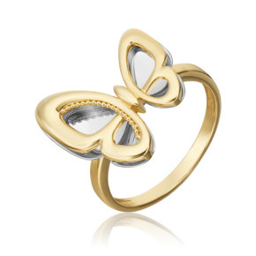 Кольцо «Бабочка. Мгновения красоты» из комбинированного золота 01-5503-00-000-1121