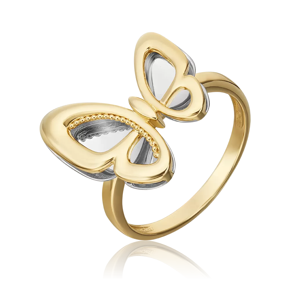 Кольцо «Бабочка. Мгновения красоты» из комбинированного золота 01-5503-00-000-1121