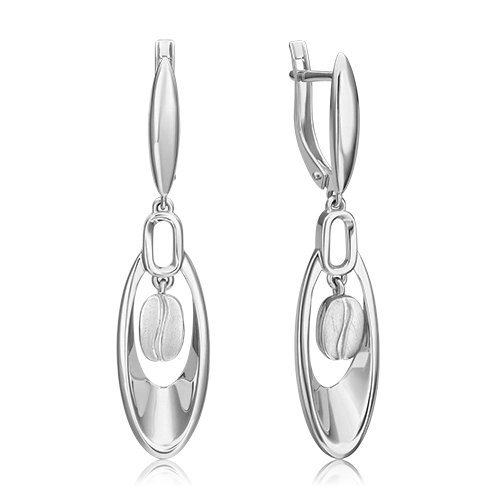 Серьги с английским замком из белого золота 02-4922-00-000-1120