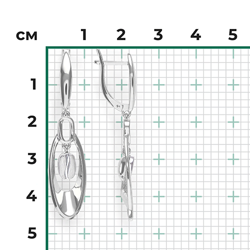 Серьги с английским замком из белого золота 02-4922-00-000-1120