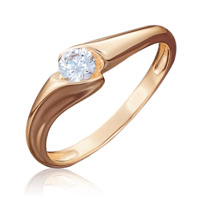 Кольцо из красного золота с бриллиантом 01-4997-00-101-1110-30