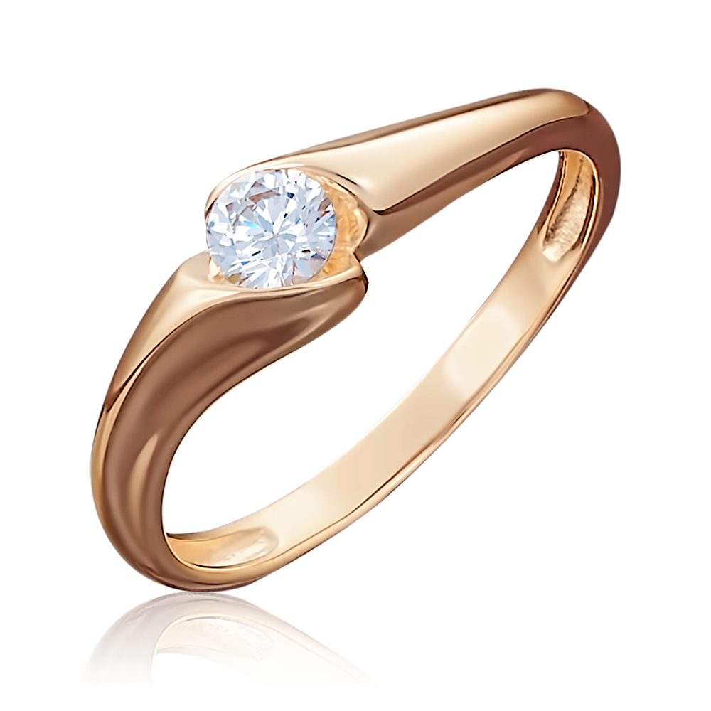 Кольцо из красного золота с бриллиантом 01-4997-00-101-1110-30