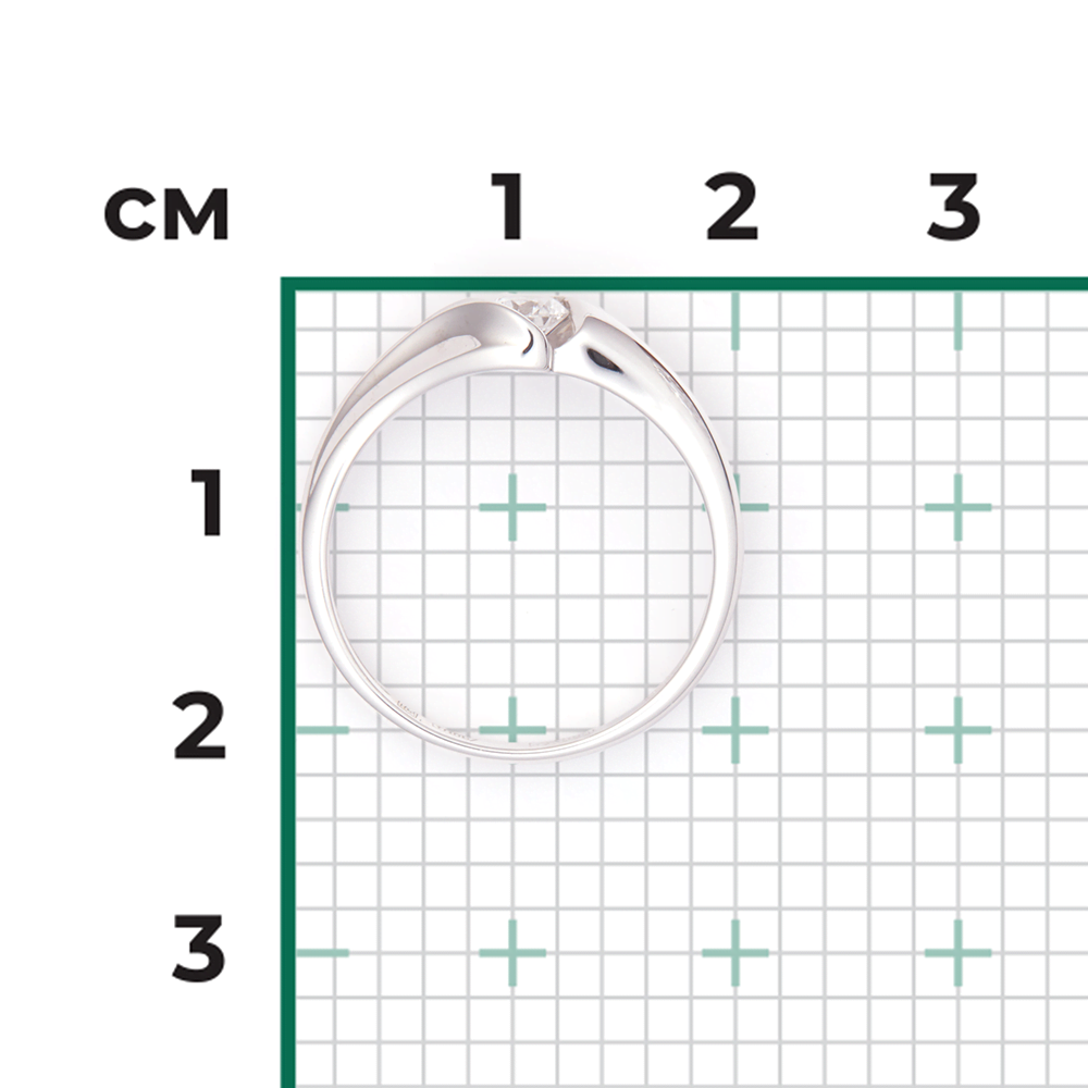 Кольцо из белого золота с бриллиантом 01-4997-00-101-1120-30