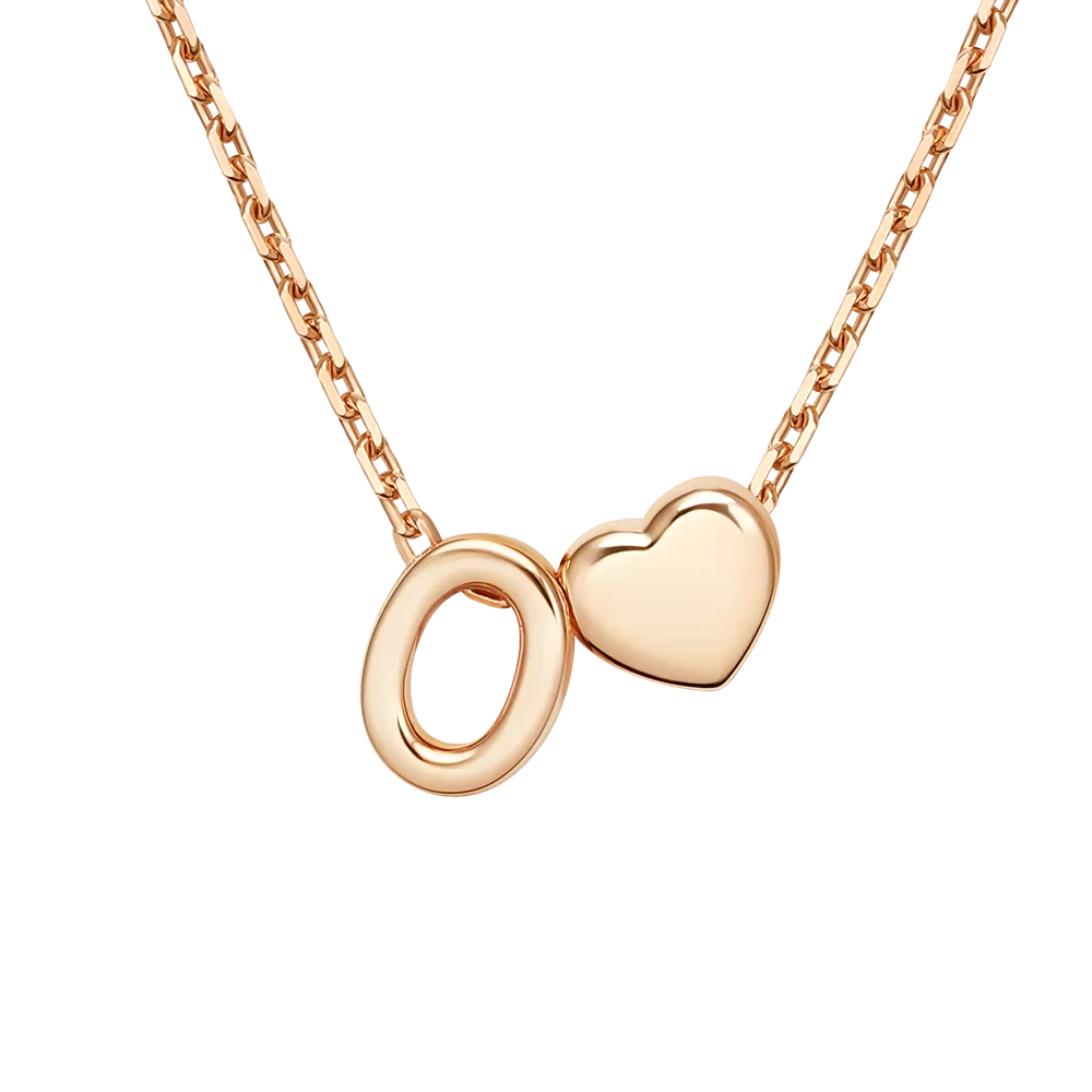 Колье «Буква О» из красного золота 07-0279-О-000-1110