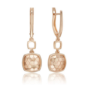 Серьги с английским замком из красного золота 02-5261-00-000-1110