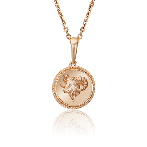 Подвеска «Знак зодиака Овен» из красного золота 03-3110-01-000-1110-66