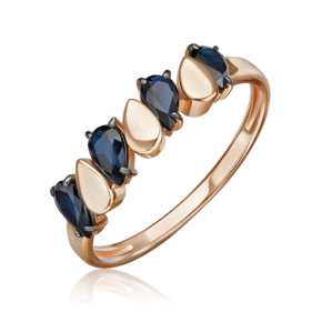 Кольцо из красного золота с сапфирами 01-5833-00-102-1110