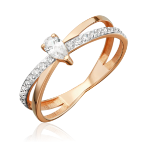 Кольцо из красного золота с фианитами 01-5997-00-401-1110