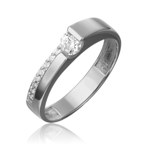 Кольцо из белого золота с фианитами 01-5450-00-501-1120-38