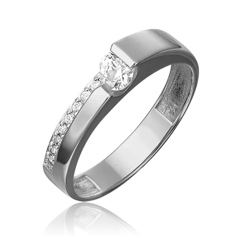 Кольцо из белого золота с фианитами 01-5450-00-501-1120-38