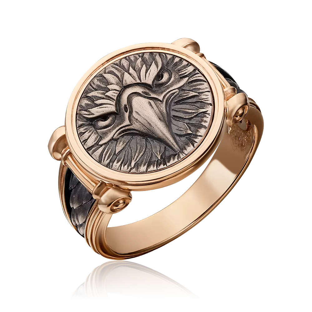 Печатка «Орёл» из комбинированного золота 01-5299-00-000-1111-42