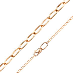 Цепь из красного золота с алмазной гранью (плетение «Панцирное Бильбао») 21-3803-040-1110-17