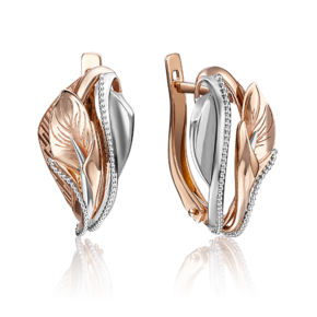 Серьги с английским замком из красного золота 02-4085-00-000-1110-48