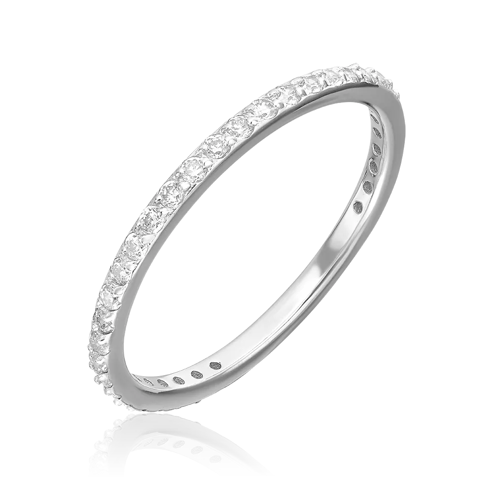 Кольцо из белого золота с фианитами 01-5297-00-401-1120-48