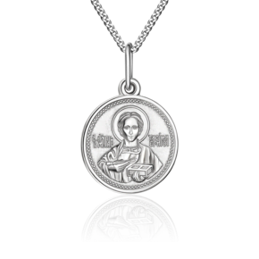 Комплект (иконка на цепи) «Святой великомученик Пантелеймон» из серебра 15-0023-00-000-0200