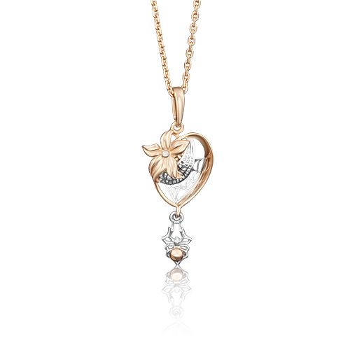 Подвеска «Паутинка» из комбинированного золота 03-2723-00-000-1111-48