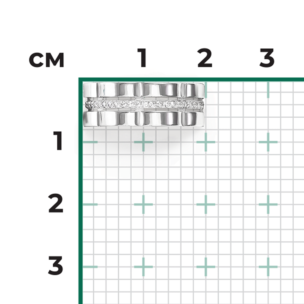 Кольцо из серебра с фианитами 01-2854-00-401-0200