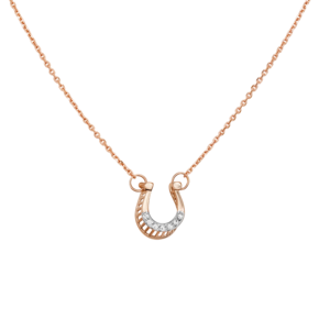 Колье «Подкова» из красного золота с фианитами 07-0184-00-401-1110-03