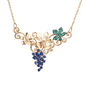Колье «Виноград» из красного золота с фианитами 07-0185-00-404-1110-24